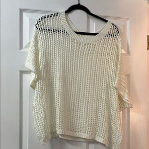 Amazon Women's Ivory Open-Knit Sweater